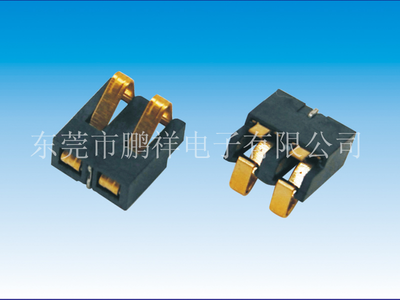 CP35系列，2.5mm間距彈片電池座正